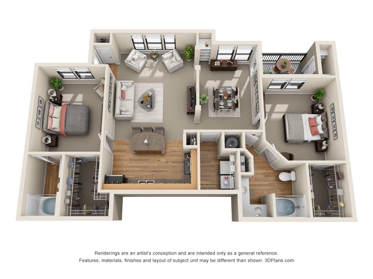 Deerwood - B2 Floor Plan at The Verandah, Austin, TX, 78726
